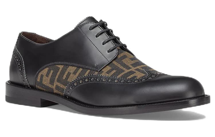 FENDI FF-Motif Detail Derby Lace-Up Shoes 4