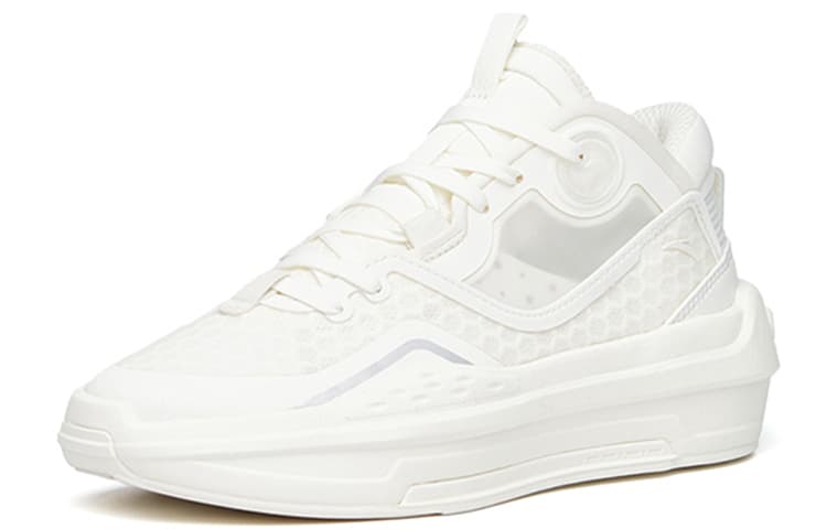 Anta C37 2.0 Breathable Lightweight Mid-Top Skateboard Shoes Women's Ivory White 6