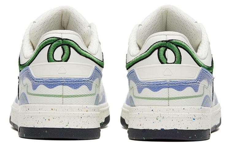 Anta AOYU Anti-Slip Wear-Resistant Low-Top Skateboard Shoes Men's White Green 6