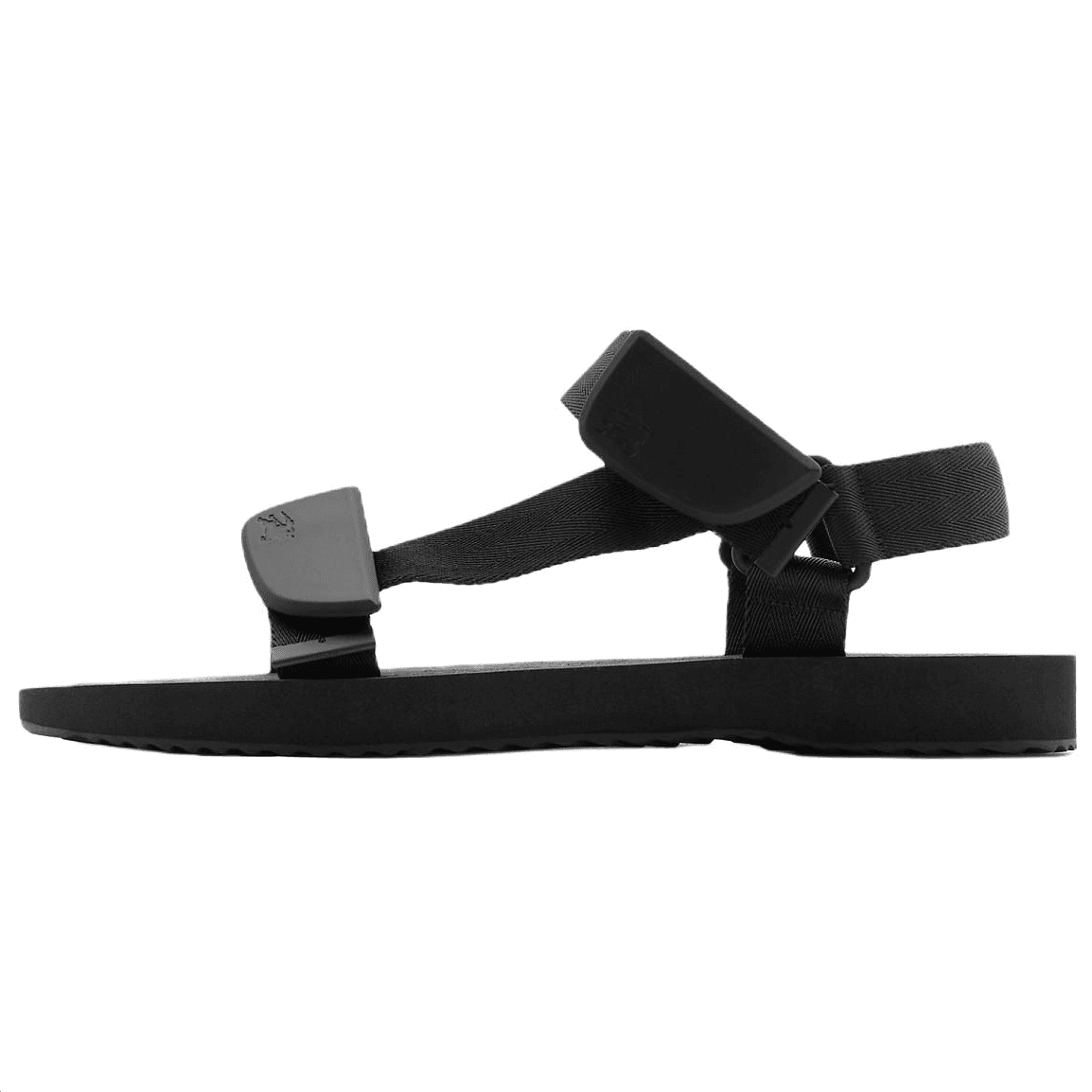 Burberry Front Concave Embossed Logo Beach Sandals Men's Black 2