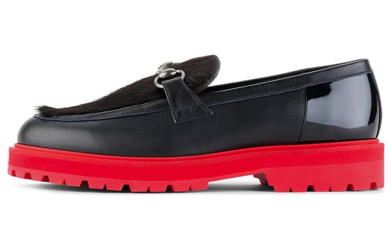 Onitsuka Tiger Bit Loafer Cushioned Slip-Resistant Abrasion-Resistant Low-Top Sports Casual Shoes Women's Black Red