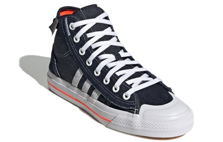Adidas Originals Nizza Hi Rf Navy Denim White 6