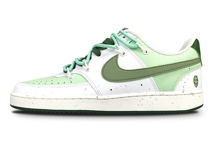 Nike Court Vision 1 Skateboard Shoes Unisex Low-Top Green/Cyan
