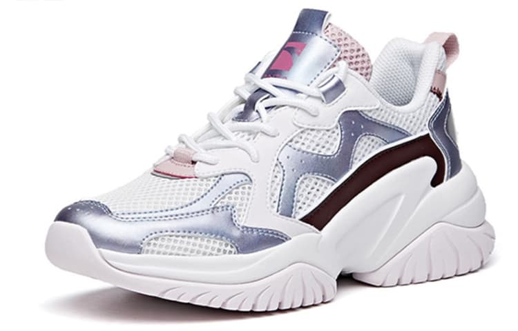 Anta Low-Top Chunky Sneakers Women's Gray Purple 3