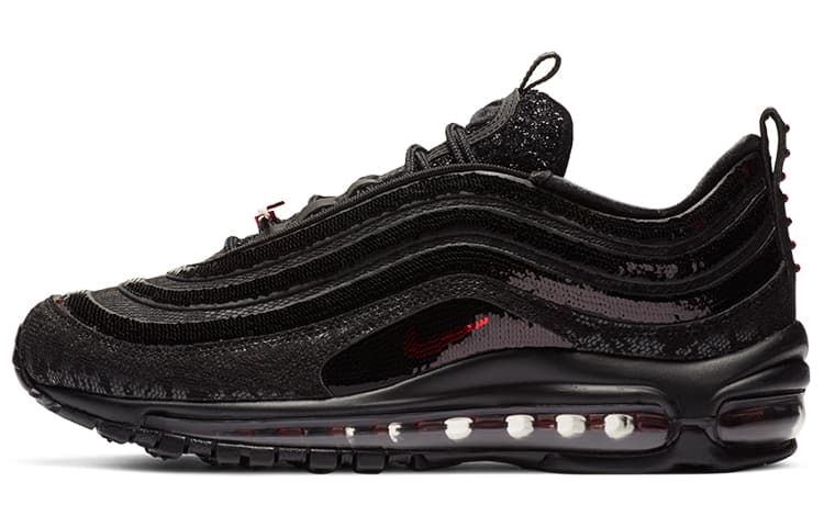 Nike Air Max 97 Sequin Black Red Women's 2
