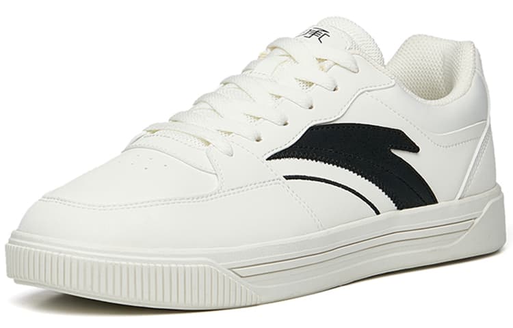 Anta Life Series Non-Slip Wear-Resistant Low-Top Skate Shoes Men's White Black 5