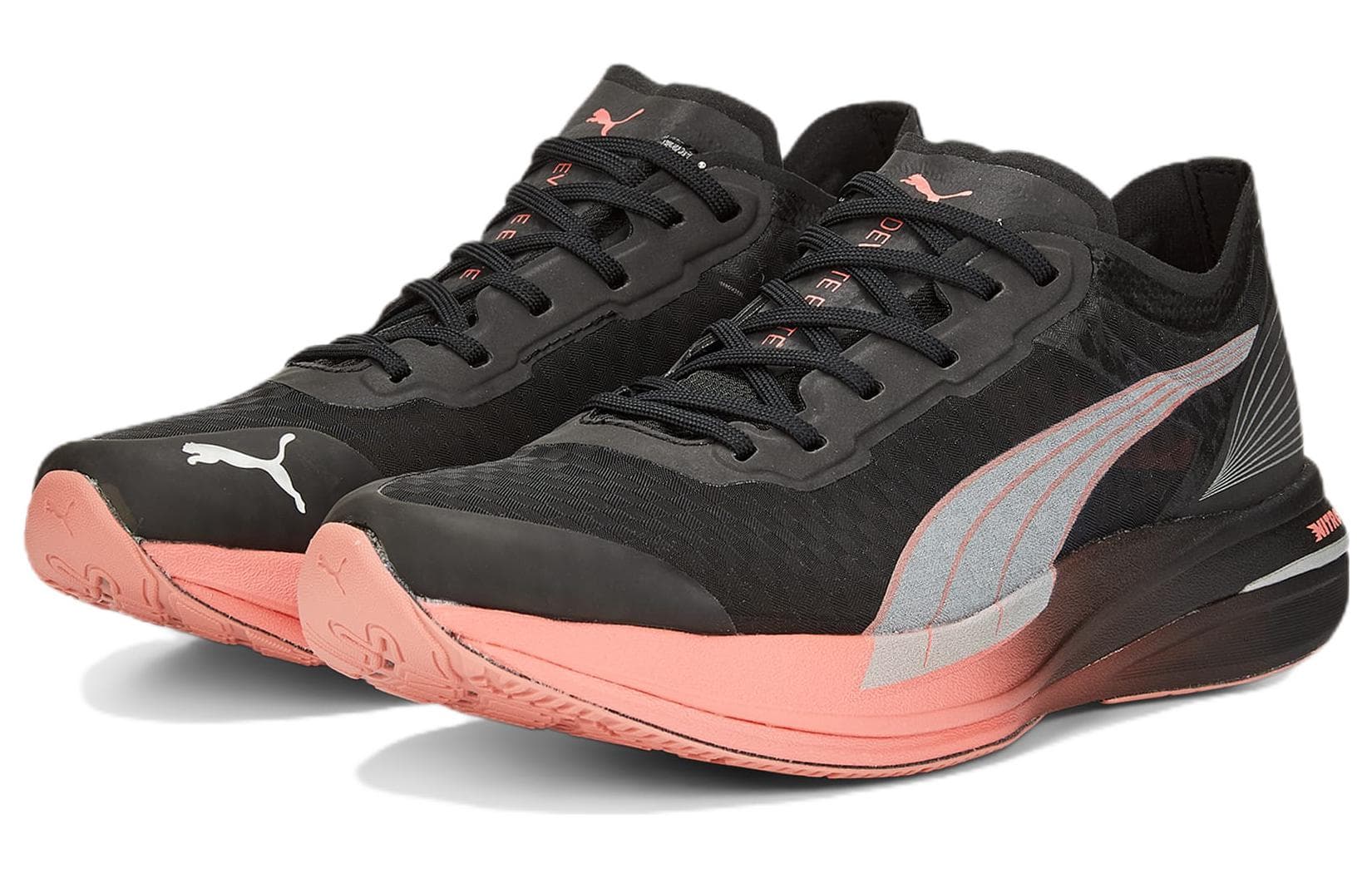Puma Women's Deviate Nitro Carbon 'Black Carnation Pink' 6