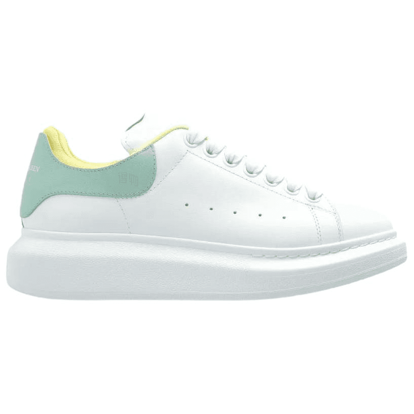 Alexander McQueen Leather Platform Lace-Up Low-Top Casual Shoes Women's White 4