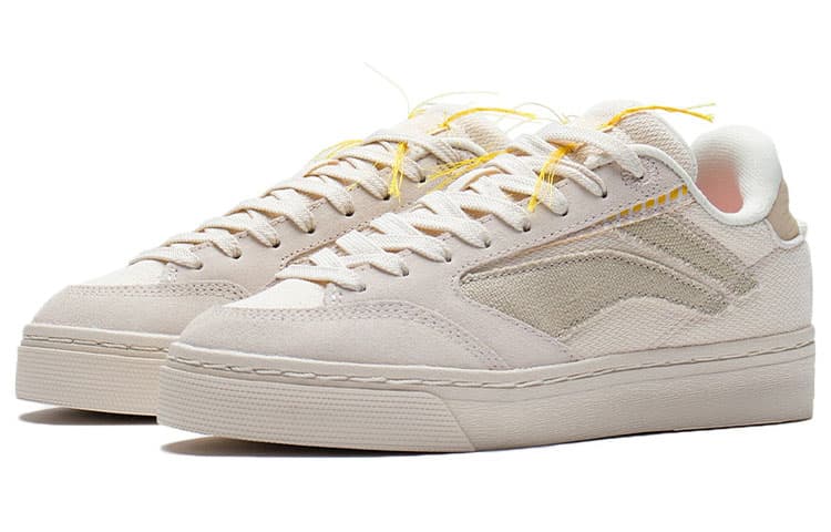 LiNing Wave 180 Low Anti-Slip Wear-Resistant Low-Top Skateboard Shoes Women's Swan White 6