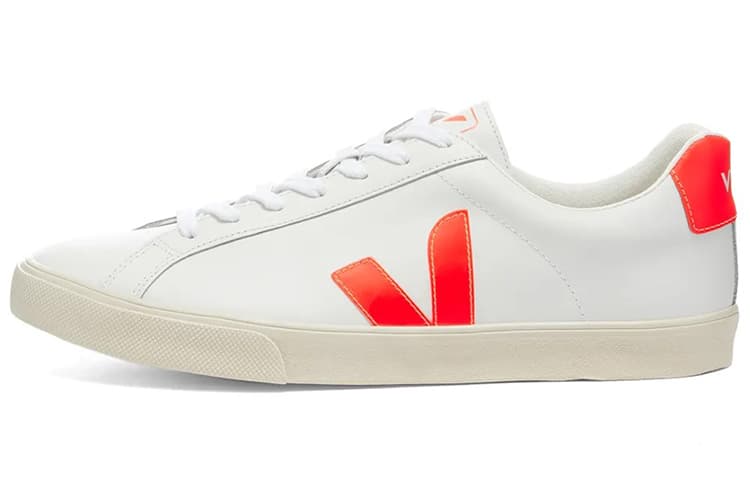 VEJA Esplar Lace Up 'White Orange Flou' 2