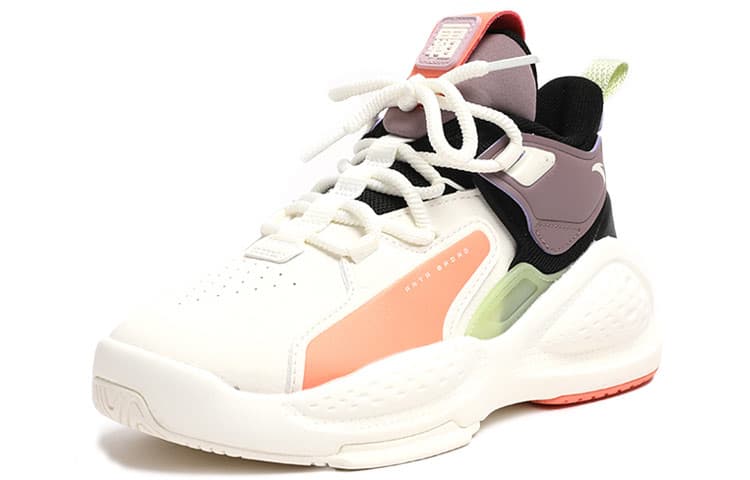 ANTA Bastard Casual Shoes Women's Mid-Top White Black/Purple 3