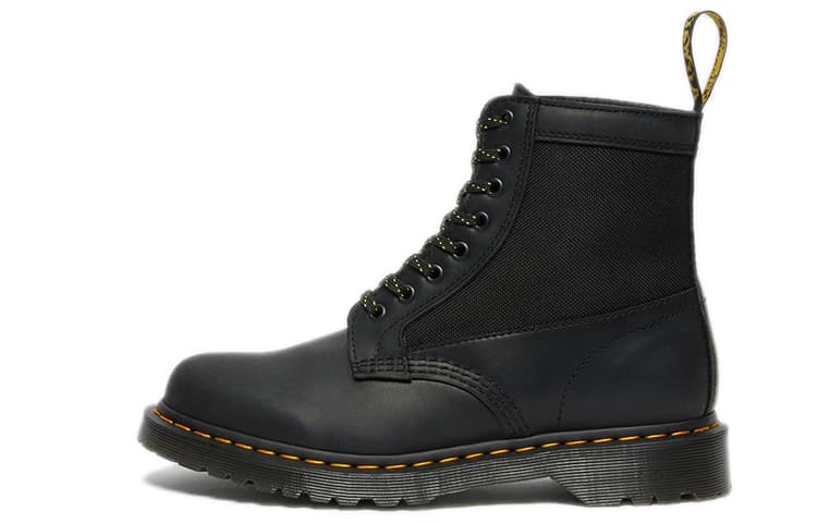 Dr.Martens 1460 Panel Leather Lace Boots Black/Yellow