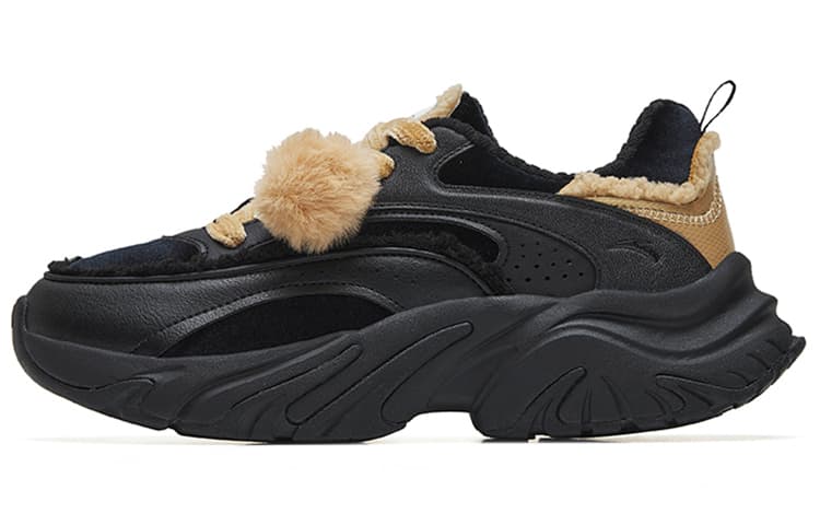 ANTA Casual Shoes Women's Low-Top Black/Light Brown 2