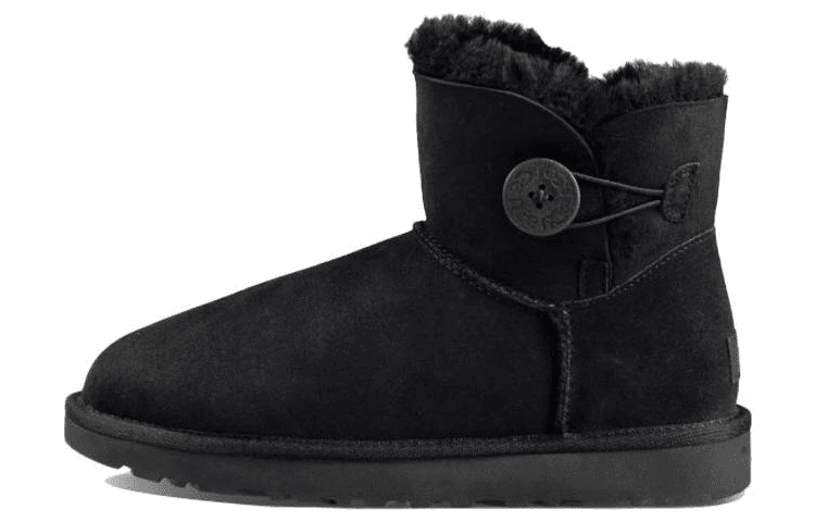 UGG Mini Bailey Button Boot Black Women's 2