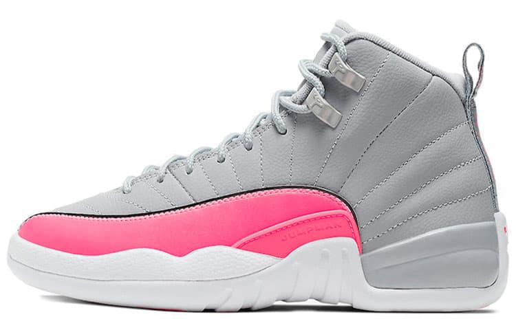 Jordan 12 Retro Wolf Grey Racer Pink GS