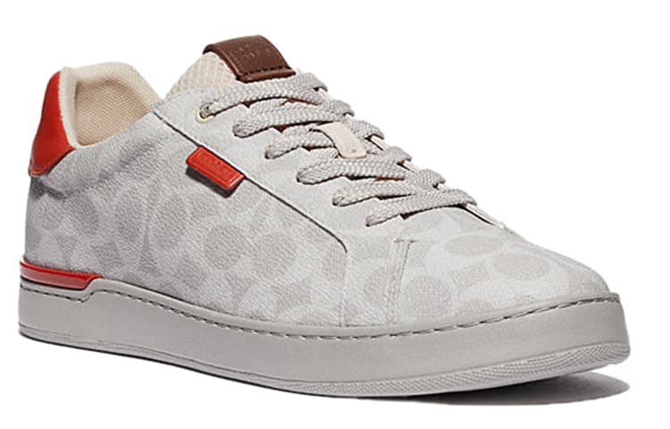 COACH CitySole Lowline Stylish Skateboarding Shoes Men's Gray Red 5