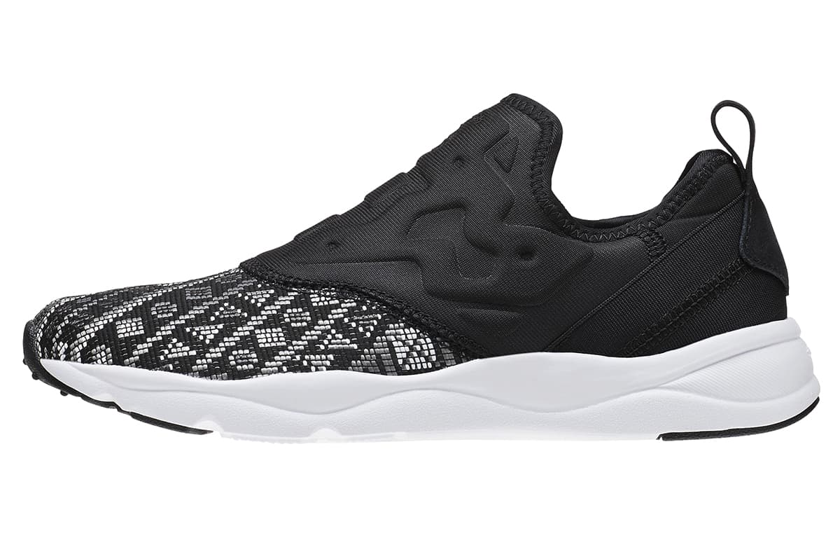 Reebok Furylite Slip On Gt Running Shoes Black/White Women's 2
