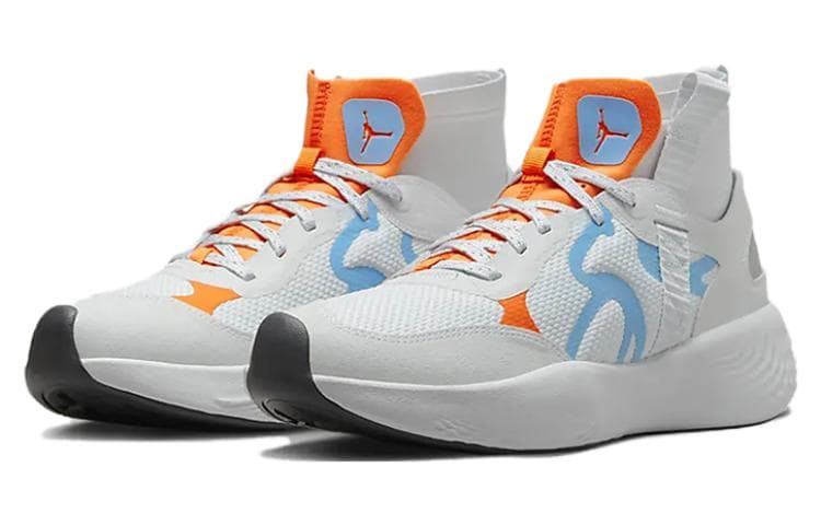 JORDAN Delta 3 Mid Pure Platinum Chambray Total Orange 5