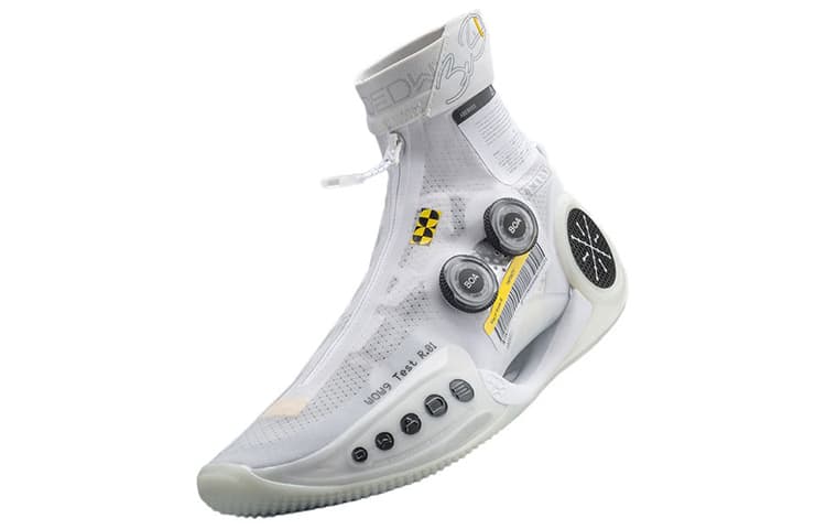 LINING WOW 9 Basketball Shoes Men High-Top Standard White/Ivory 6