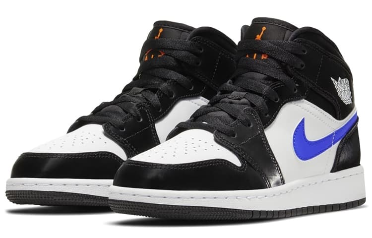 Jordan 1 Mid Black Racer Blue White GS 6