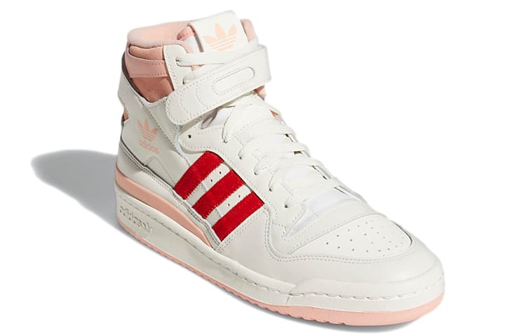 Adidas Originals Forum 84 Hi Off White Pink Red 5