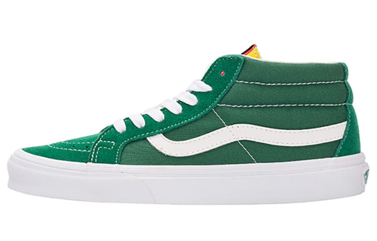 Vans SK8 Mid Suede Street Style Sneakers 'Green White' 2