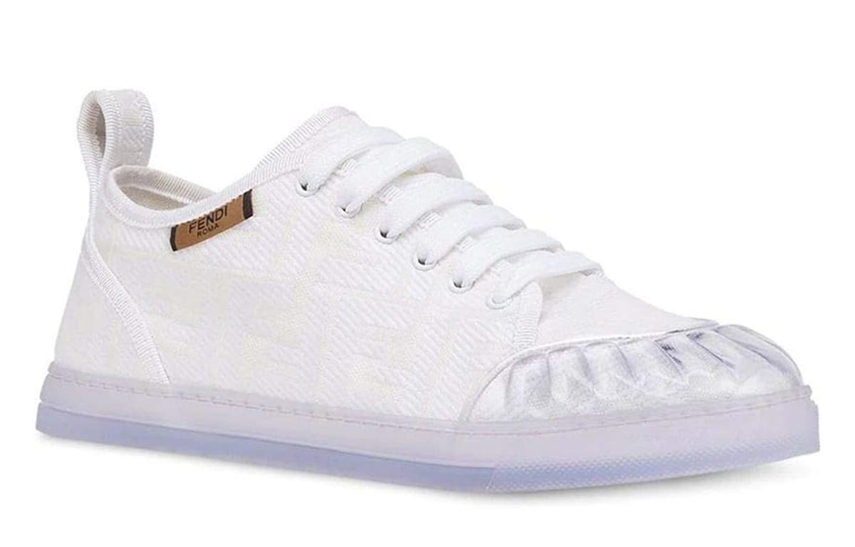 FENDI Women's Roma Canvas Low 'FF Motif - White' 6