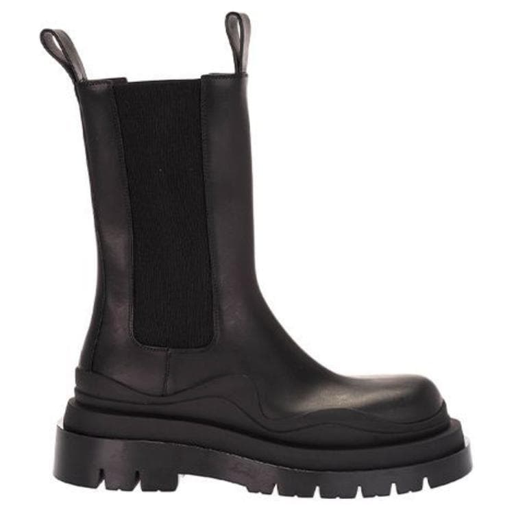Bottega Veneta Tire Chelsea Crew Chelsea Boots Women's Black 4
