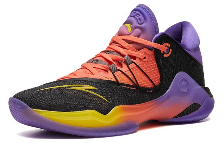 Anta Skyline 1 Extreme Night Color Scheme Cushioning Anti-Slip And Wear-Resistant Low-Top Basketball Shoes Fuchsia 3