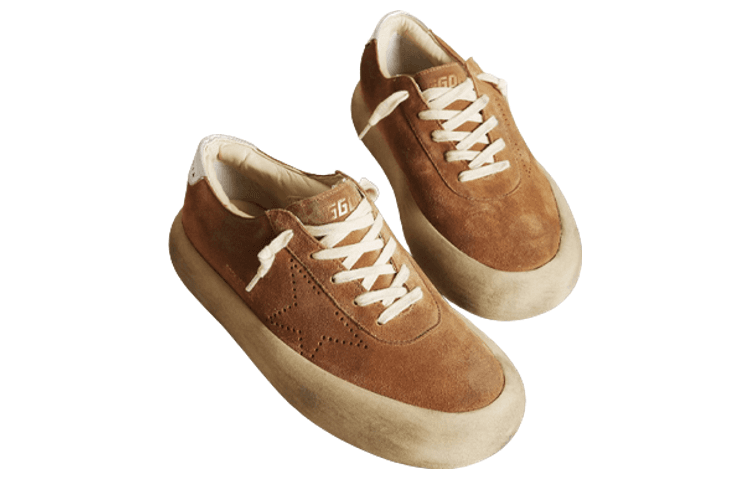 Golden Goose Space-Star Skateboard Shoes Women's Low-Top Brown 3