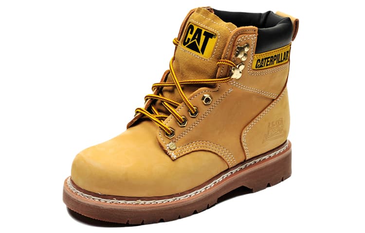 CAT Yellow Boots Stockton Breathable And Wear-resistant Knee-High Outdoor Boots Women's Yellow 4