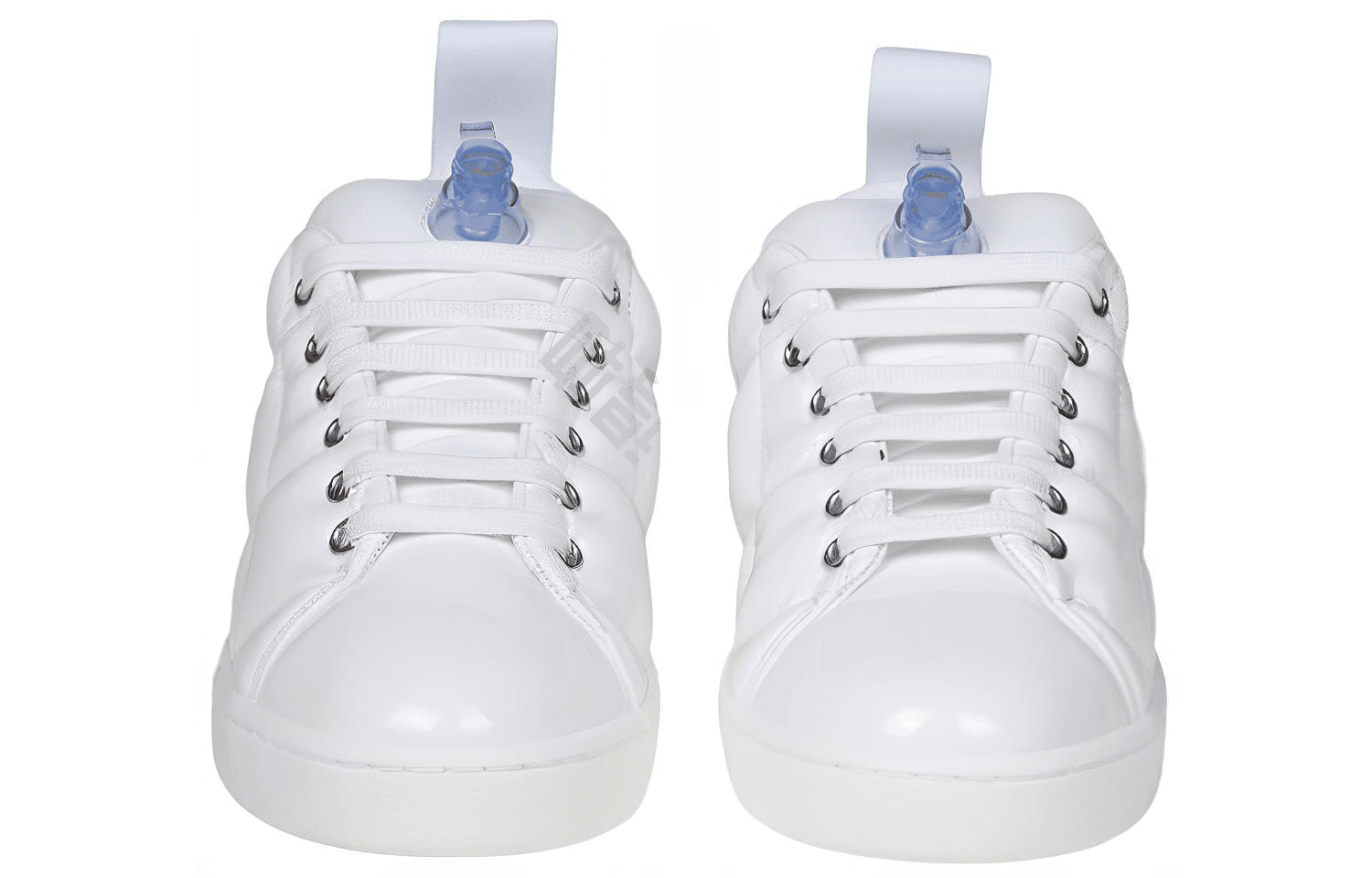 MOSCHINO Leather Low-Top Lace-Up Sneakers Women's White 6
