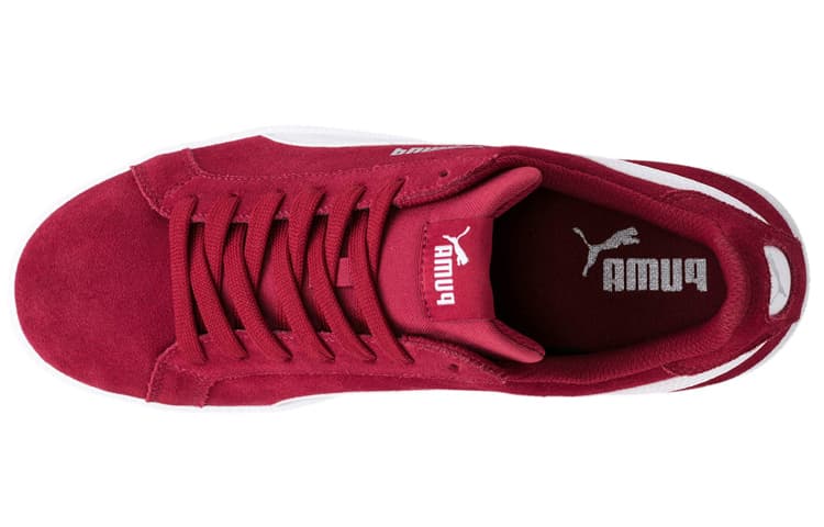 PUMA Smash Suede Retro Low Top Skate Shoes Red 6