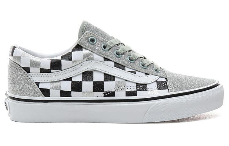 Vans Old Skool Glitter Checkerboard Women's 4