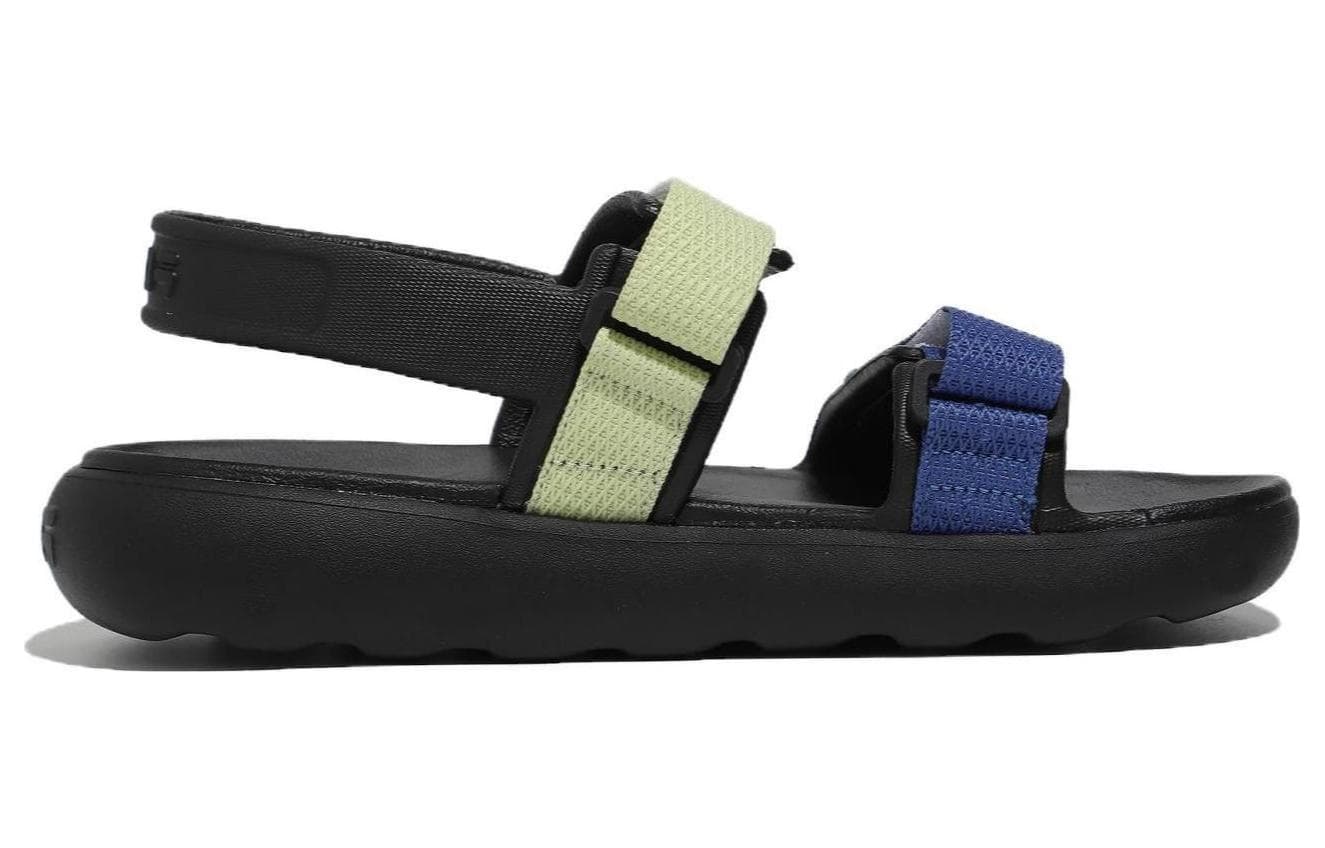 FILA Drifter Tube Sandals Sports Sandals Unisex Black Blue Korean Style 4