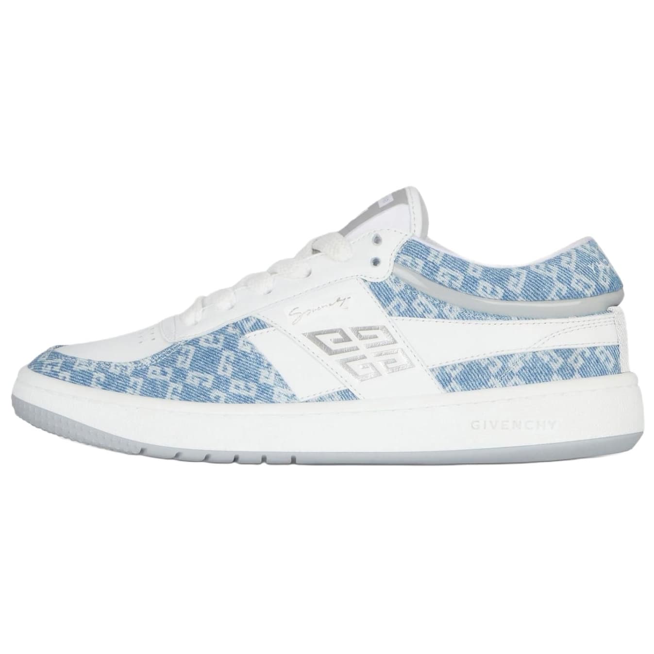 Givenchy G Move Denim Flat Lace-Up Low-Top Skate Shoes Women's Blue 2