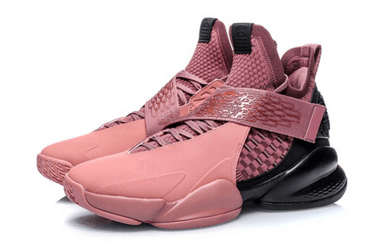 LiNing CF Light Overlap Retro Basketball Shoes Slip-Resistant Lightweight Mid-Top Unisex Pink 3