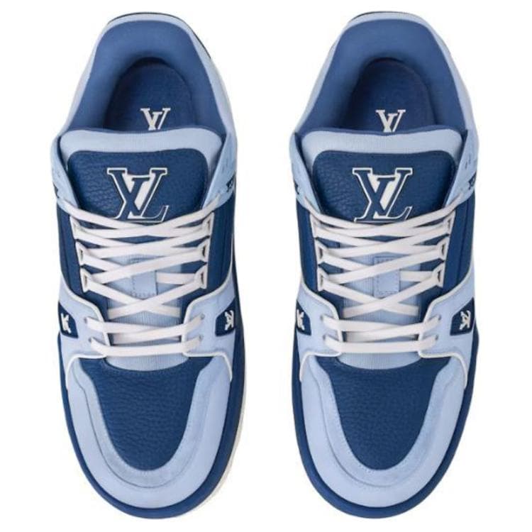 LOUIS VUITTON Trainer Maxi Low-Top Skateboard Shoes Men's Blue 3