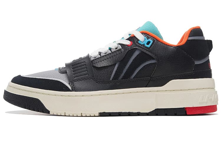 Li-Ning Rookie Comfortable Soft Bounce Low-Top Retro Basketball Shoes Men's Black Gray 3