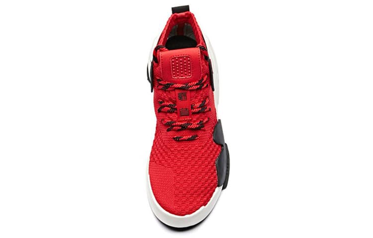 ANTA Bastard Casual Shoes Men High-Top University Red/Black Ivory White 6