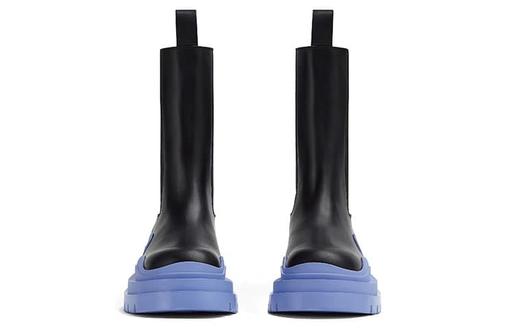 Bottega Veneta Tire Chelsea Boots Women's Black Blue 6