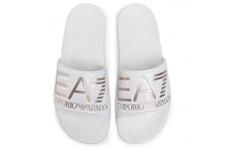 EMPORIO ARMANI EA7 Quiet Slide Slippers Unisex White 5