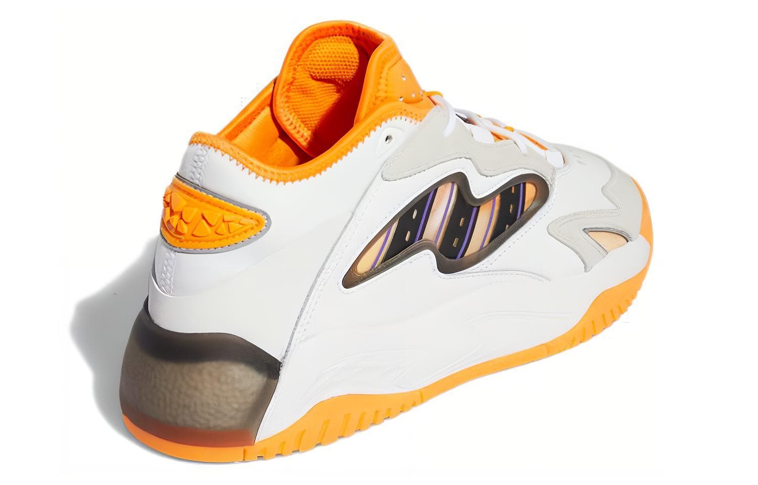 Adidas Originals Streetball 2.0 Anti-Slip And Wear-Resistant Lightweight Mid-Top Casual Shoes Unisex White Yellow 5