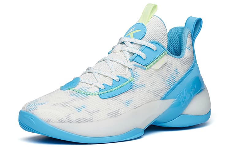 Anta Light Cavalry 7 Cushioning Anti-Slip And Wear-Resistant Low-Top Basketball Shoes White Blue 4