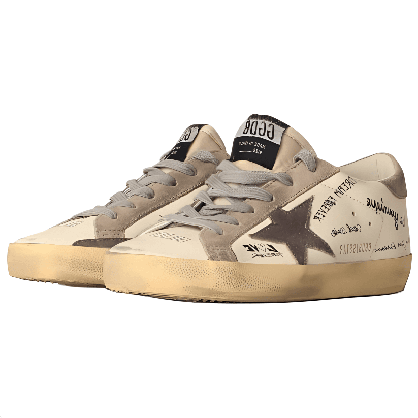 Golden Goose Low Top Skateboard Shoes Women's Beige 4