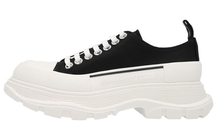 Alexander McQueen Tread Slick Low Lace Up 'Black White' FW21 Women's