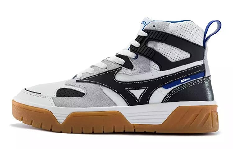 Mizuno Cl Mid Skateboarding Shoes Black White Blue
