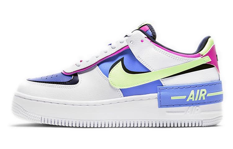 Nike Air Force 1 Low Shadow White Sapphire Barely Volt Women's