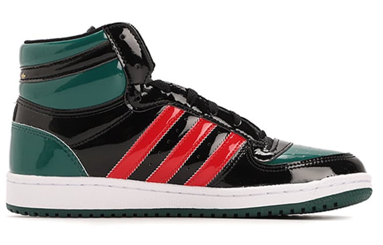 Adidas Originals Top Ten Black Green Red Patent 3