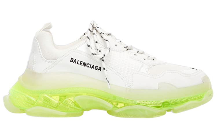 Balenciaga Triple S Clear Sole White Fluo Yellow Women's 3